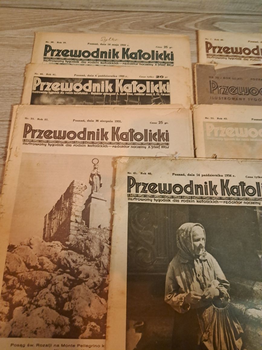 Stare gazety Przewodnik Katolicki lata od 1931 do 1957