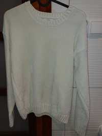 Mleczny sweter cropp L
