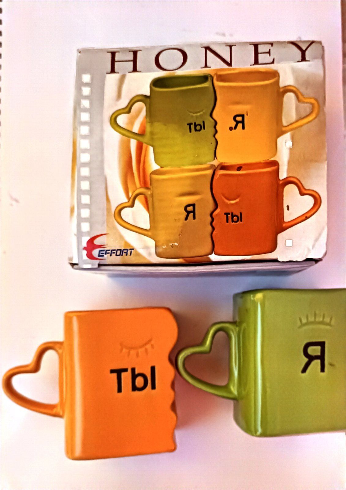 Детские Чашки,подарочный набор Я и Ты,HONEY