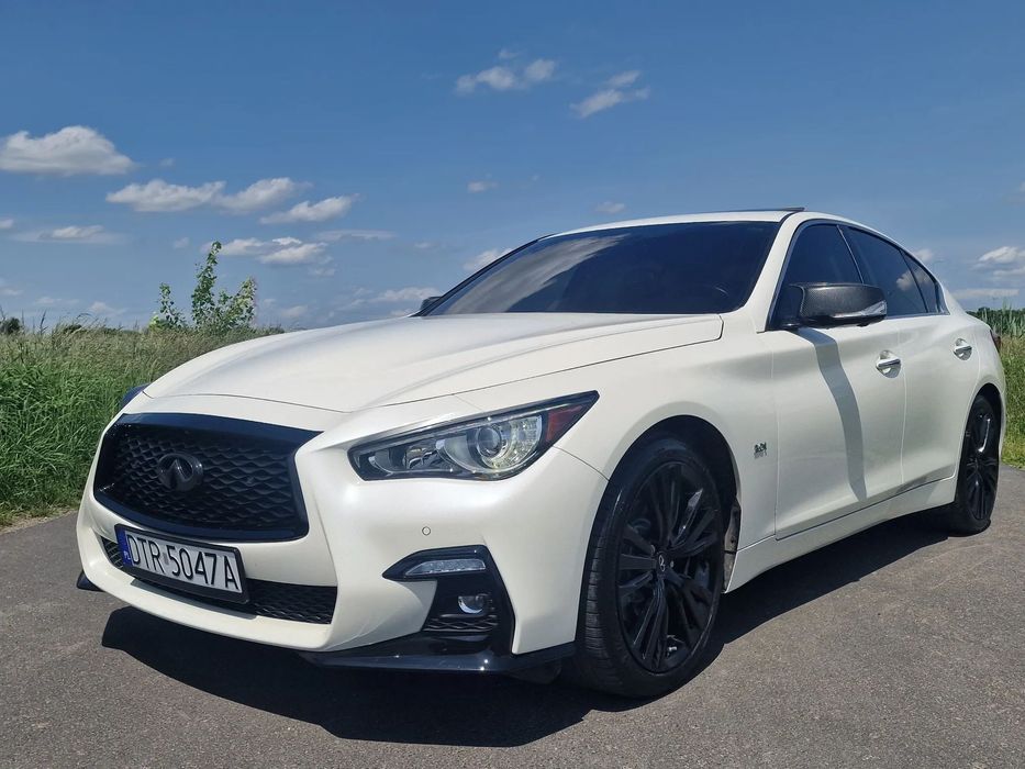 Infiniti Q50 Q50S 3.0T kamera 360 Radar Bose Linie FULL Biała Perła