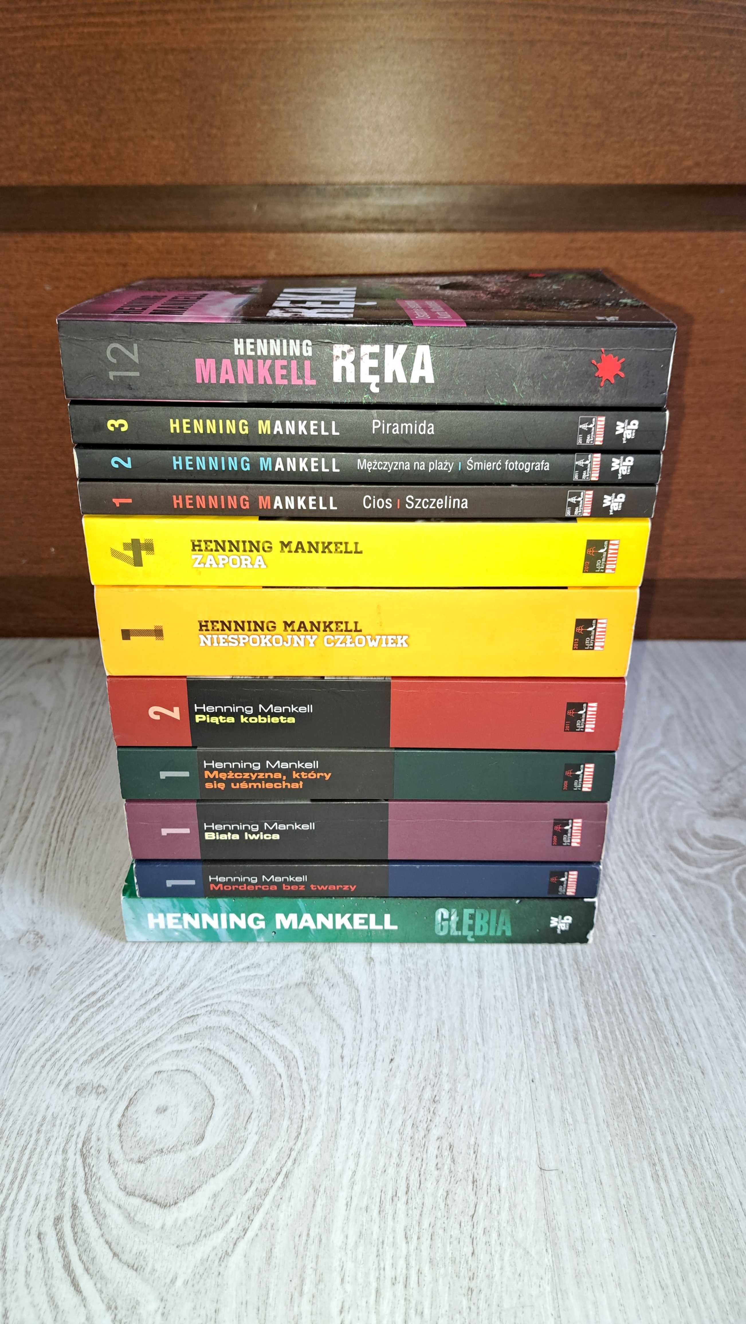 Mankell Piramida Ręka Zapora Niespokojny człowiek Biała lwica Głębia