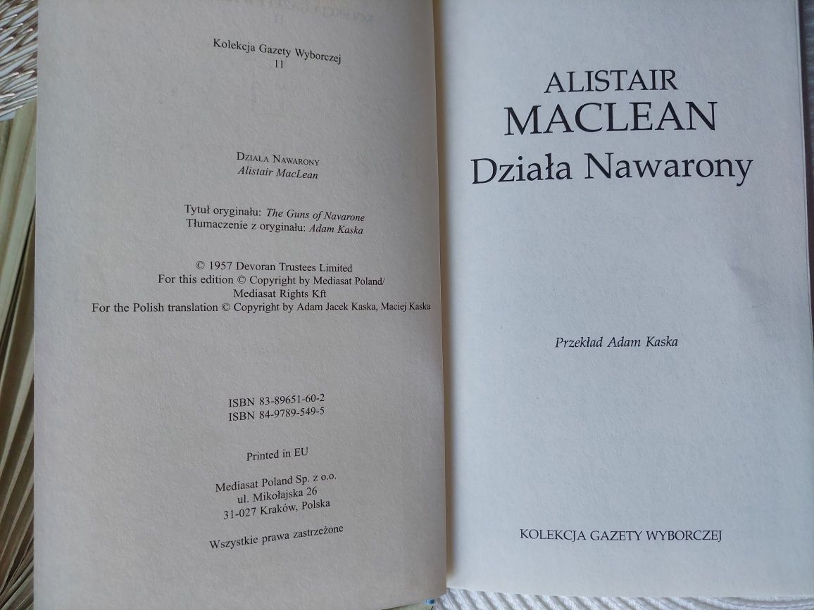 Książka Działa Nawarony Alistair Maclean