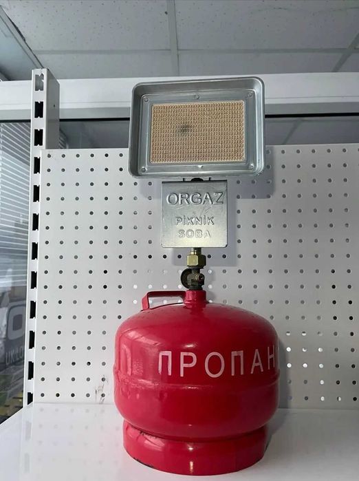 газовий обігрівач з газовим балоном комплект 1500w