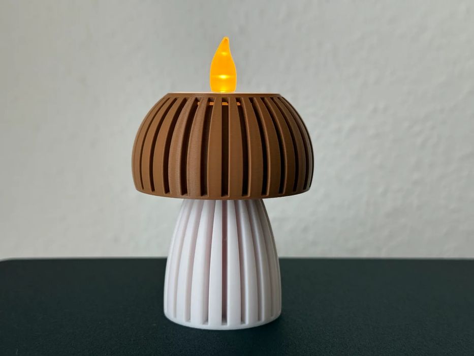 Teia de Cogumelo Delicada c/ Luz