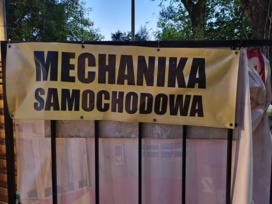 Baner Reklama Duży i Mały Mechanika Samochodowa Strzałka Kierunek 4mdł