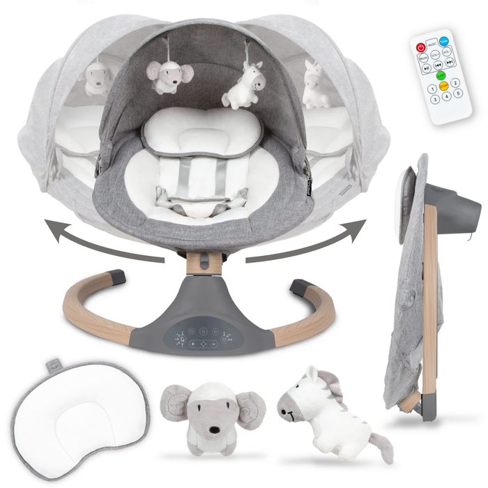 Крісло-гойдалка Kidwell Luxi Dark Melange Wooden