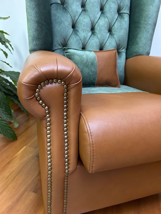 Poltrona veludo verde