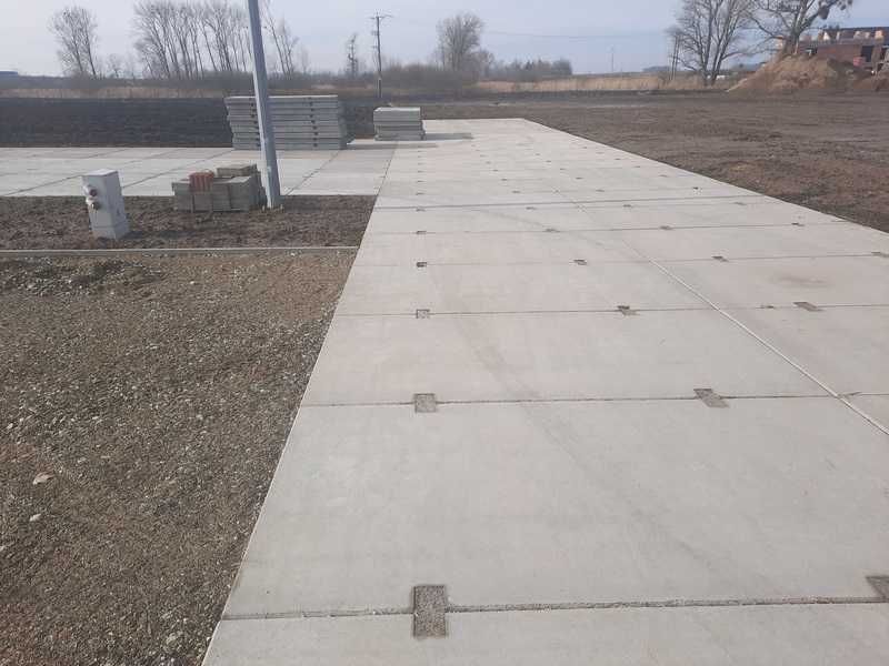 Wynajem płyt betonowych, drogowych