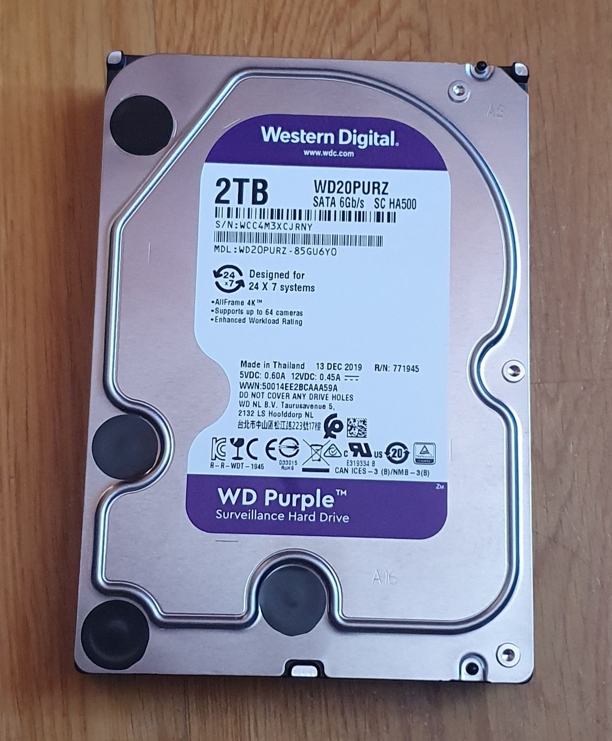 Dysk HDD  WD Purple 2TB