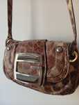 Vintage guess shoulder bag skóra naturalna exotic leather