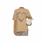 Футболка Acne Studios Floragatan Layered Print T-Shirt Sand Beige
