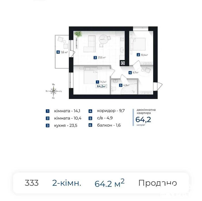 Терміновий продаж, 2к квартира, готовий будинок!