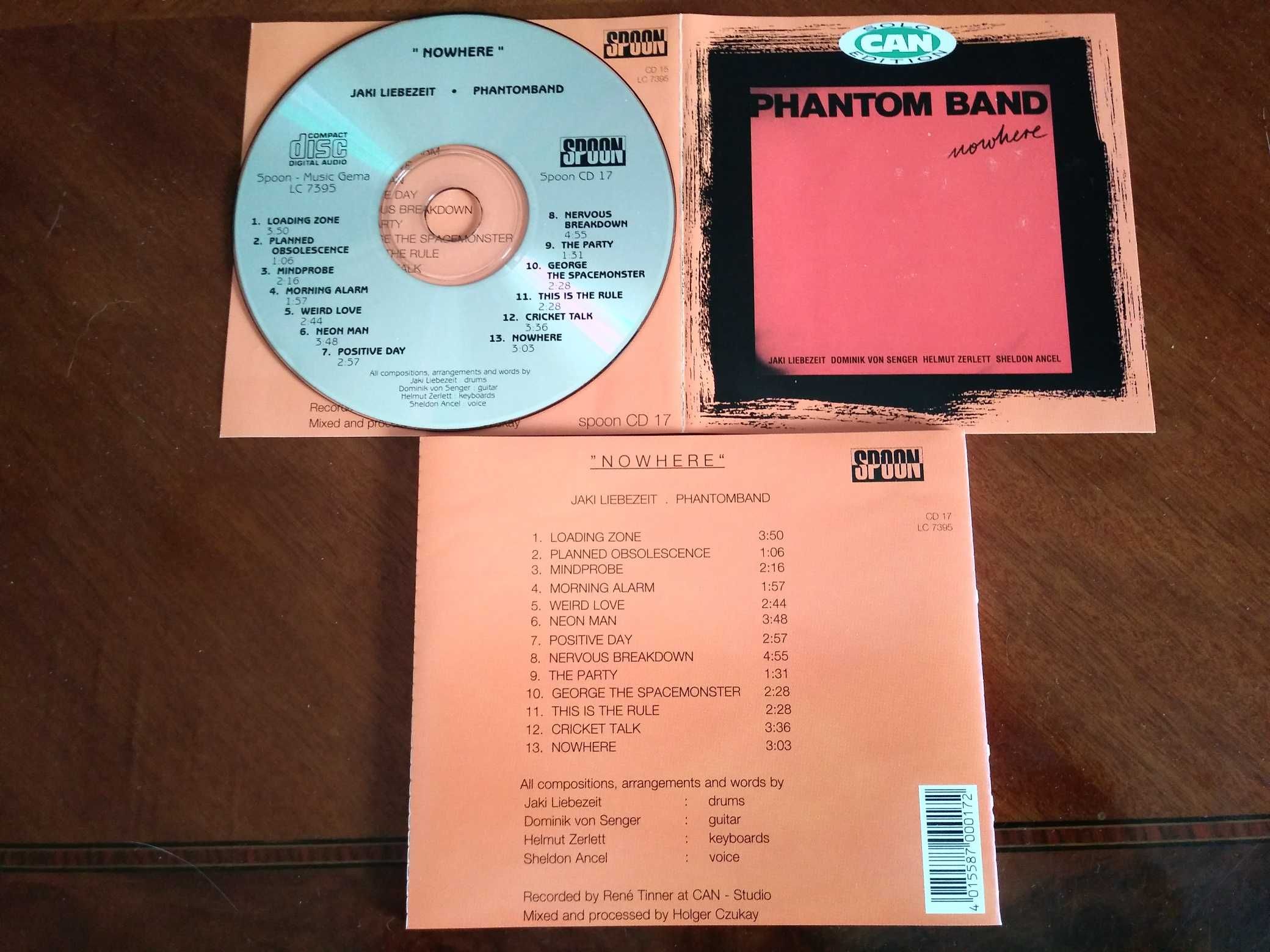 CAN - płyty CD niemieckiej grupy/PHANTOM BAND-Nowhere-Can Solo Edition