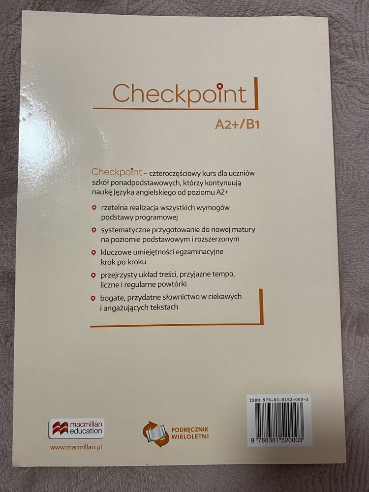 Książka podręcznik checkpoint A2+/B1