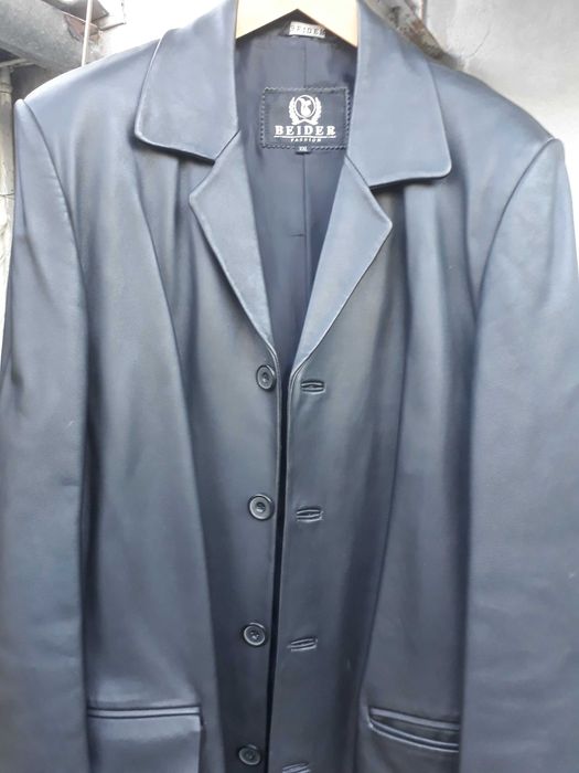 Пиджак натуральный кожаный - р XXL - BEIDER  и кож. желет - р.6XL