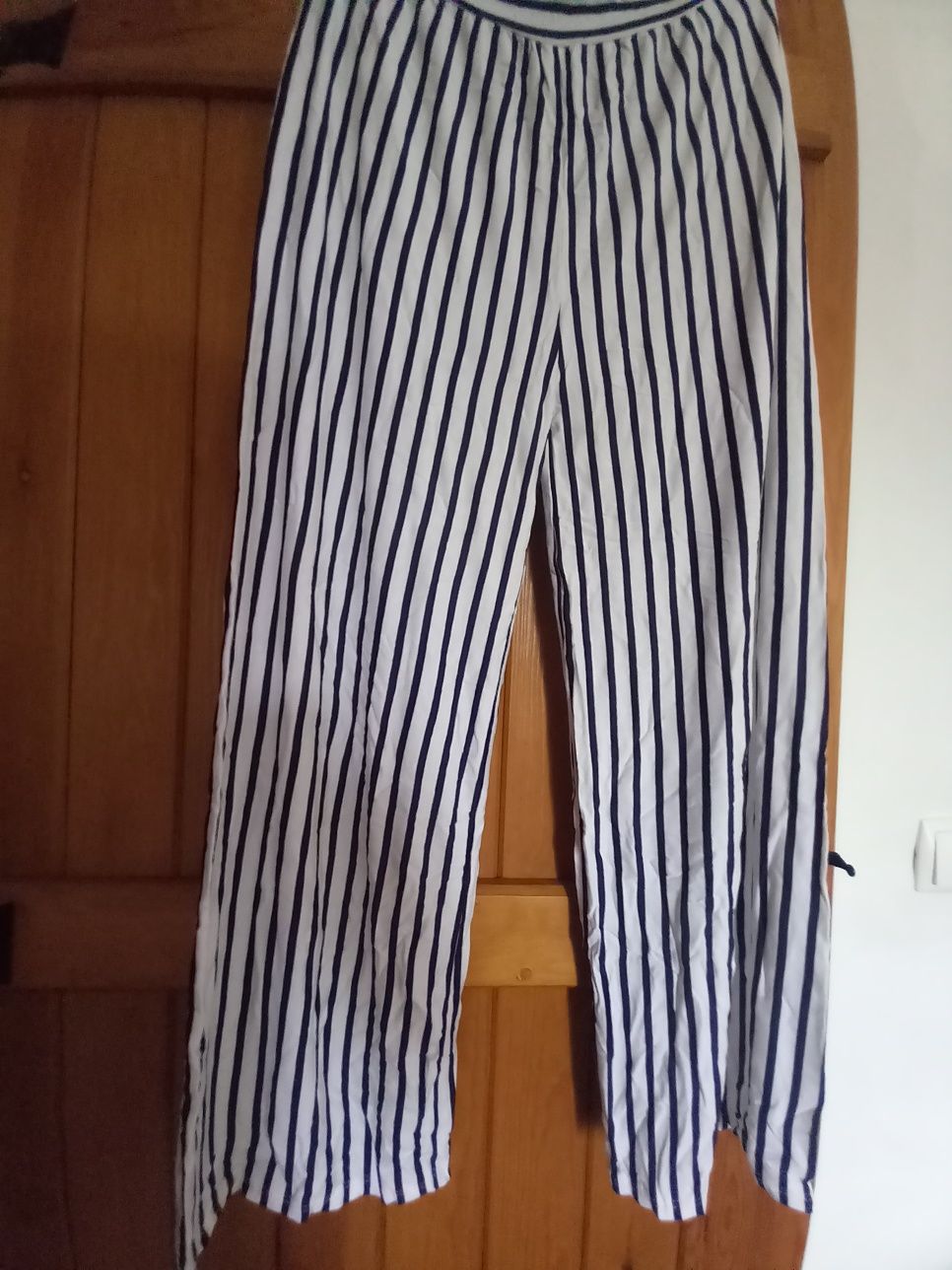 Calça pantalona em algodão