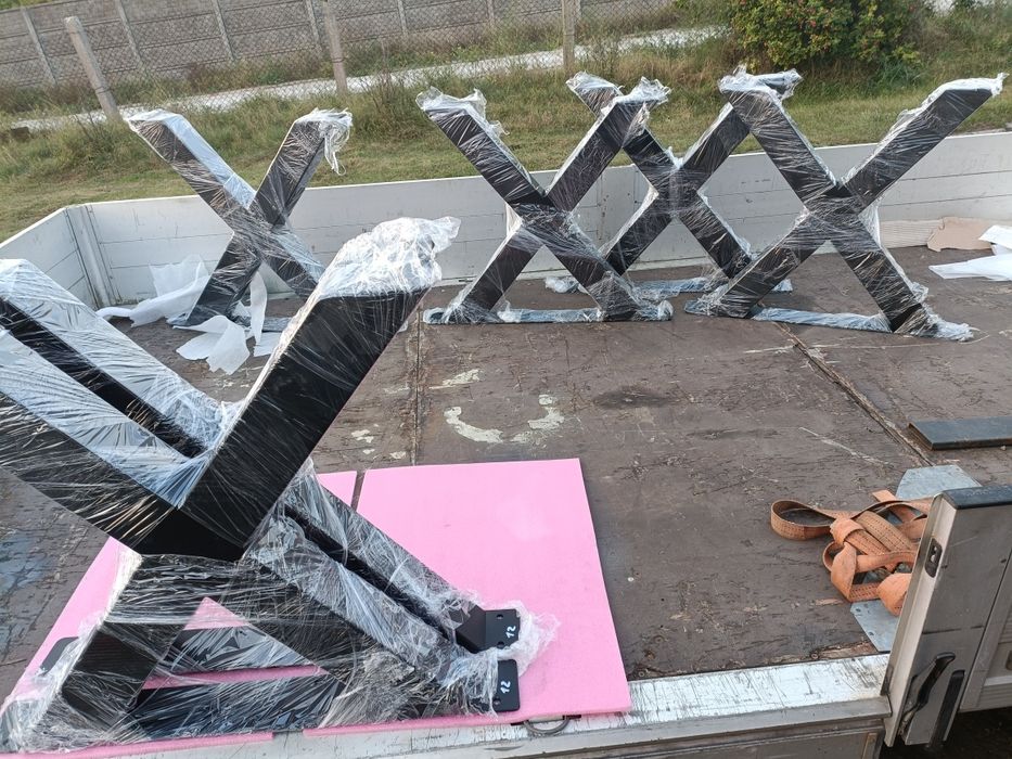 Nogi do stołu x profil 10x10cm h=73cm loft