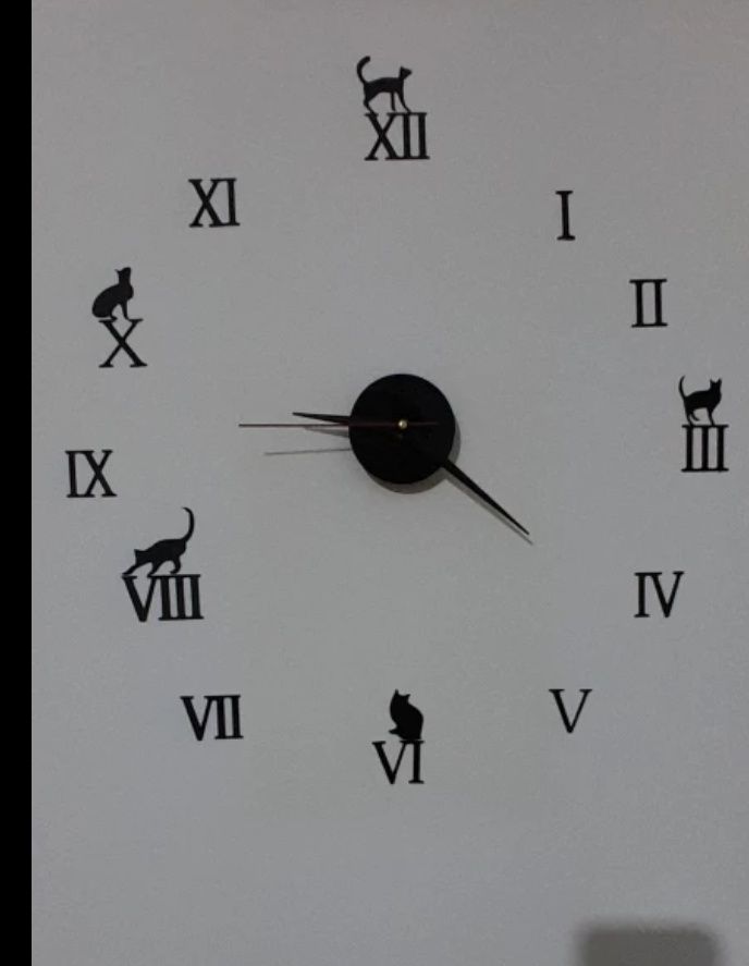Zegar ścienny Kot