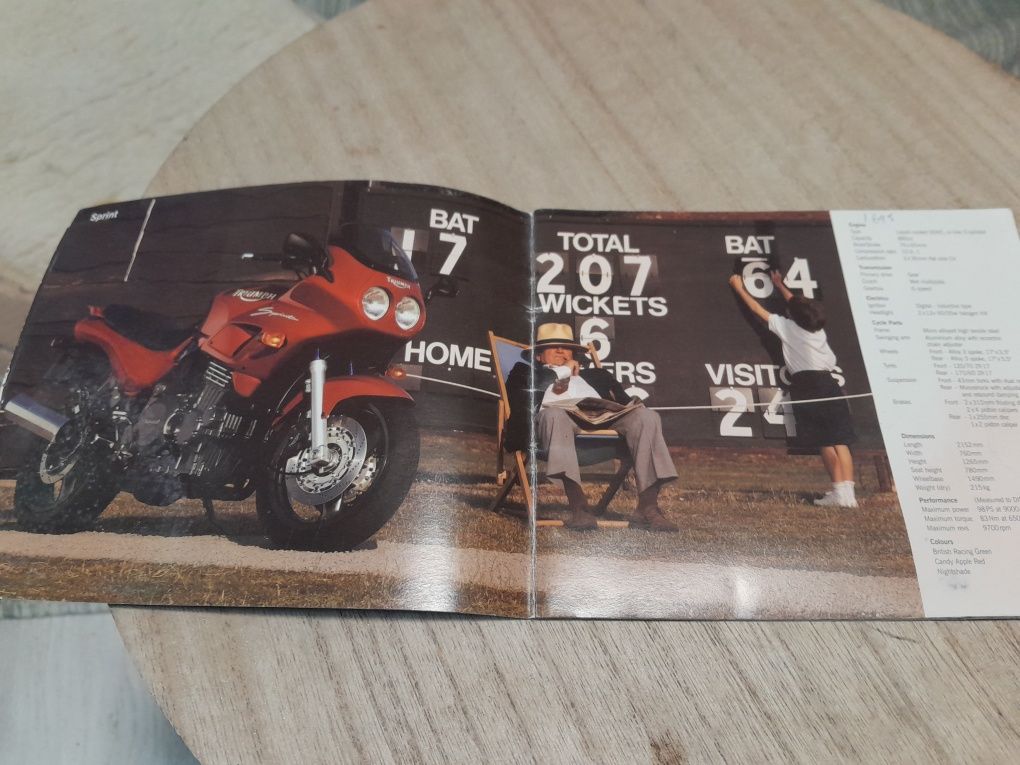 Catalogo motas Triumph de 1996
