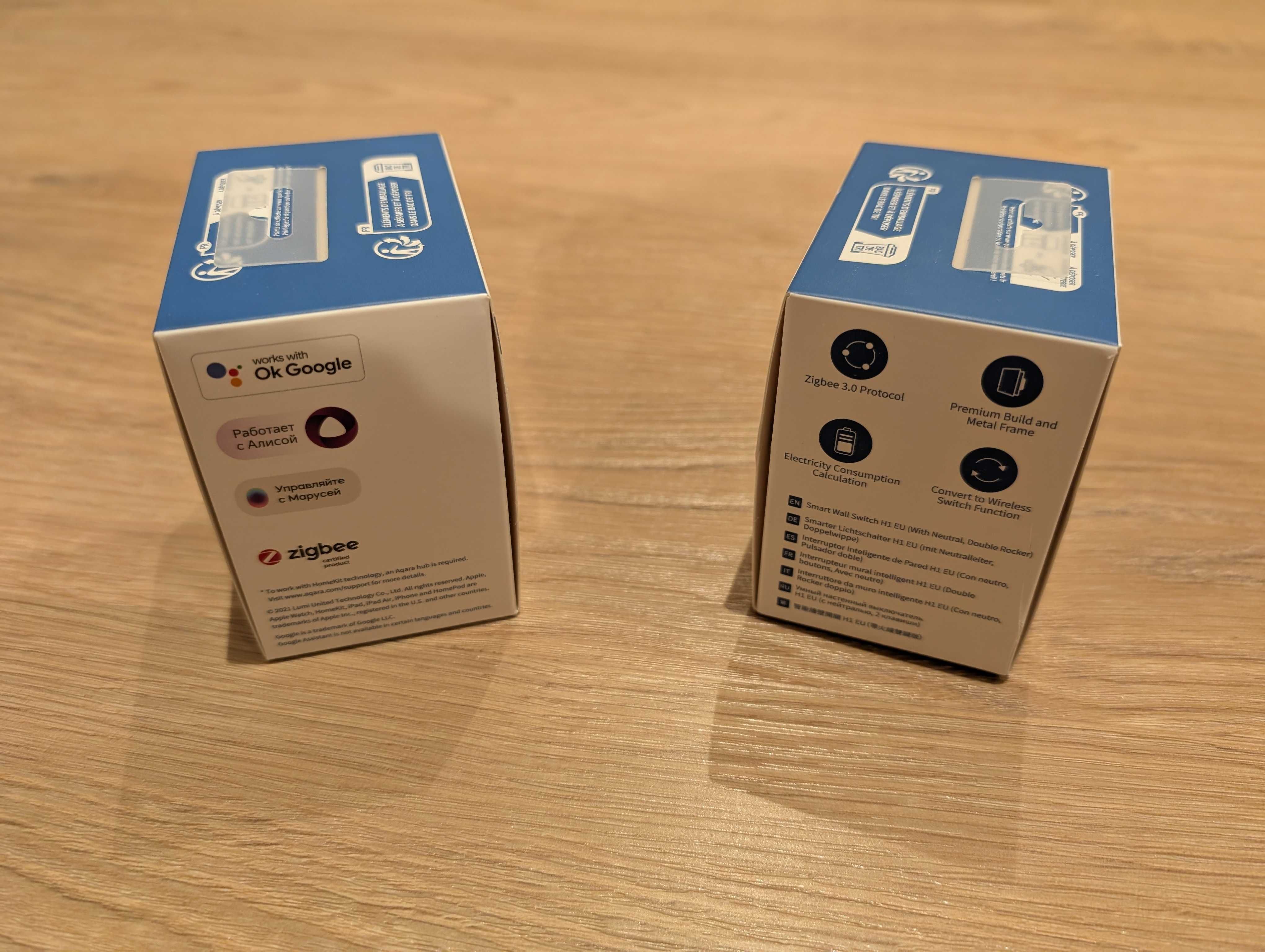 Interruptor duplo Aqara H1 EU c/ Neutro (Zigbee)