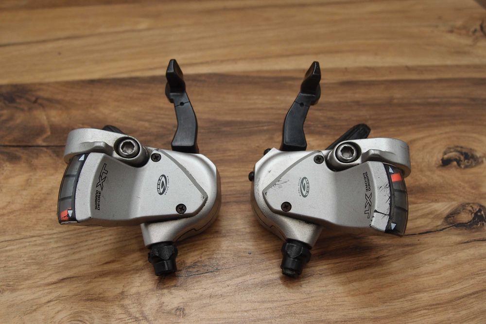 manetki rowerowe Shimano Deore XT SL-M750 3 x 9 rzędów retro MTB