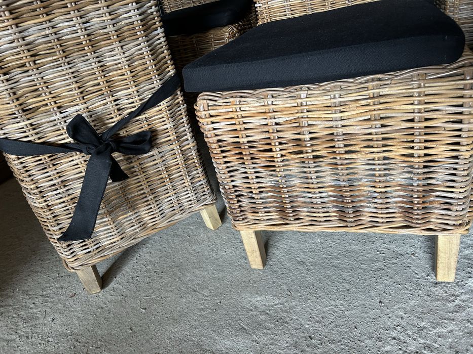 Krzesła z grubego rattanu komplet 6szt. RATTAN farmhouse Loberon