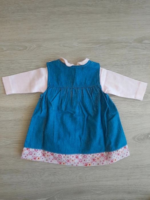 Conjunto Vestido borboleta + Camisola 3-6m