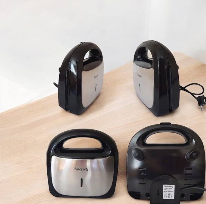 Гриль вафельниця бутербродниця горішниця мультипекар 4в1 Rainberg 5408