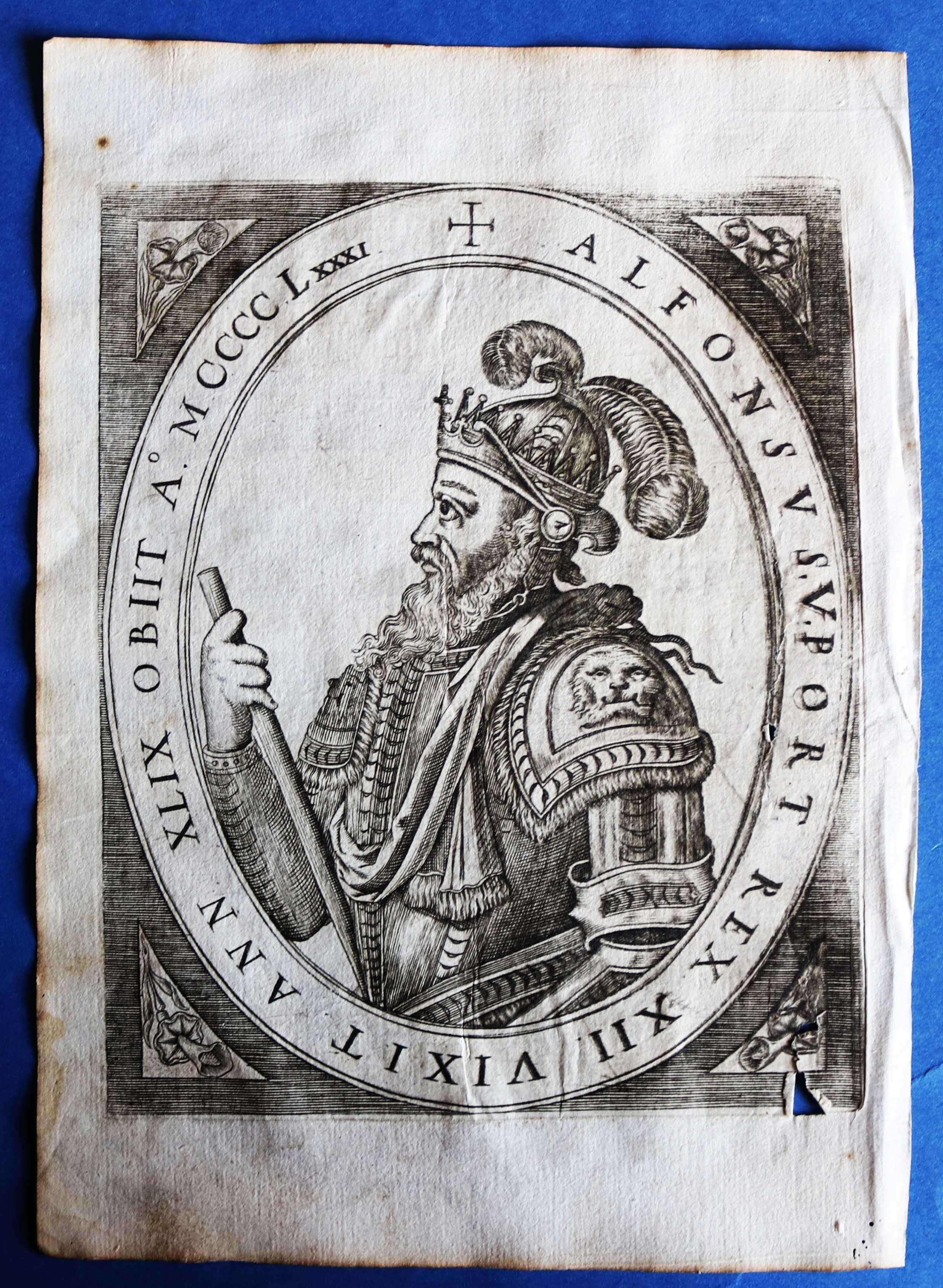 Rei D. Afonso V gravura 1726