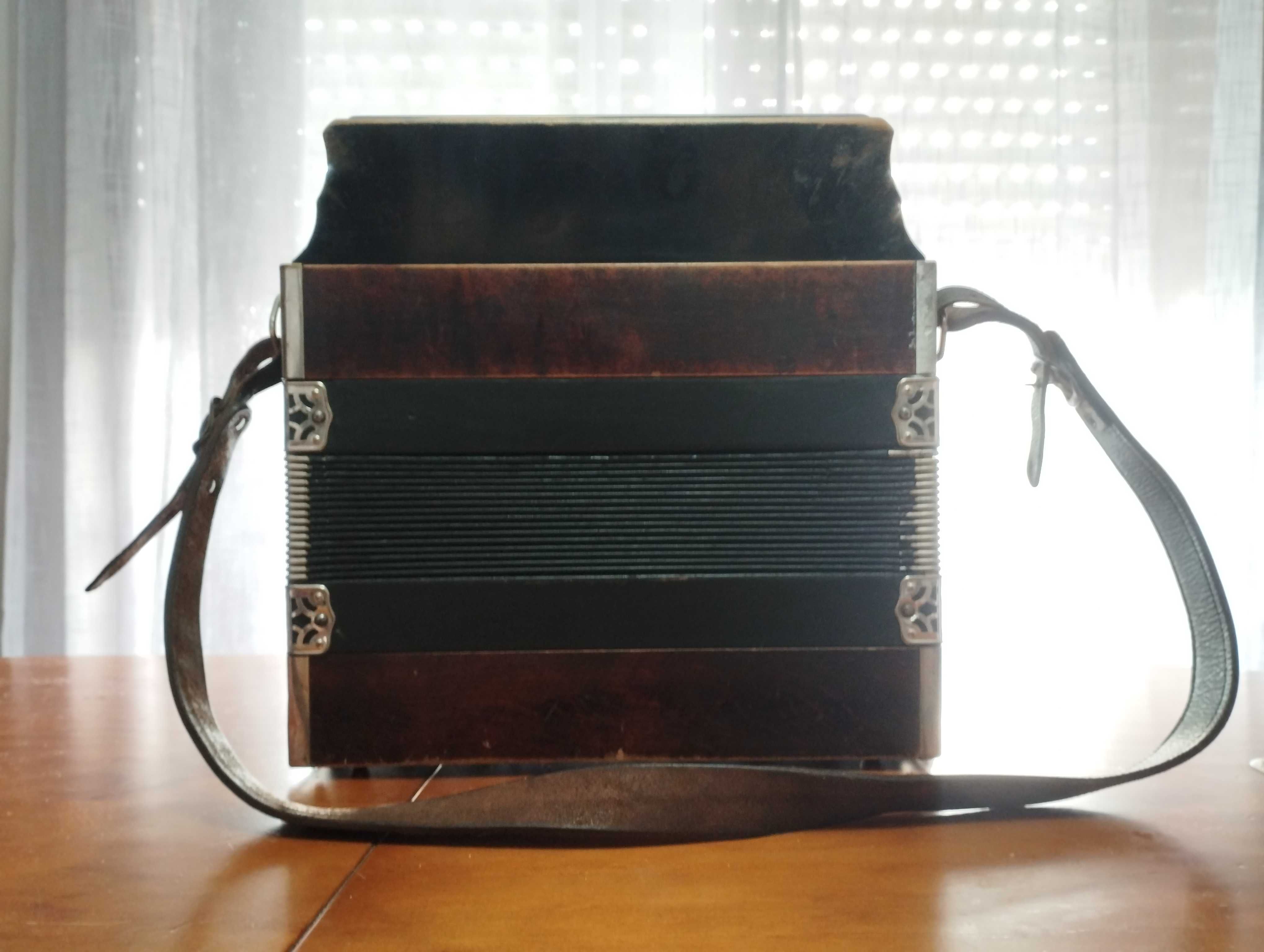 Concertina HohnerPiccola Vintage Funcional Raro Placa Fritz Bär(Suíça)