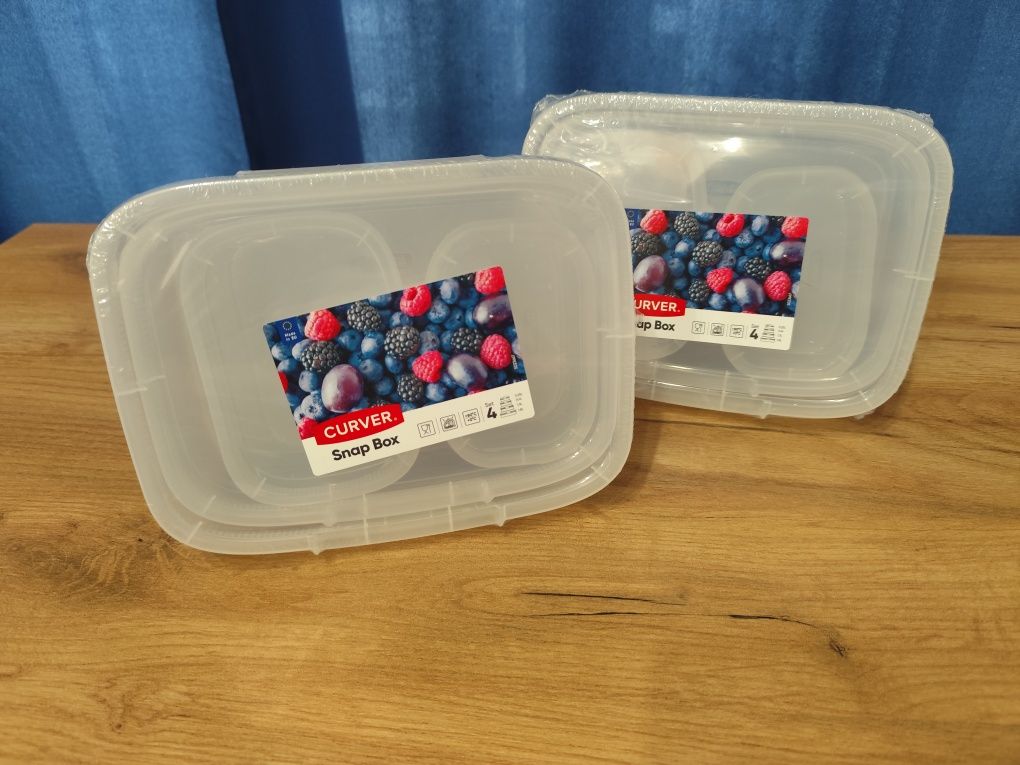 Zestaw 4 pojemników na żywność Curver Snap Box