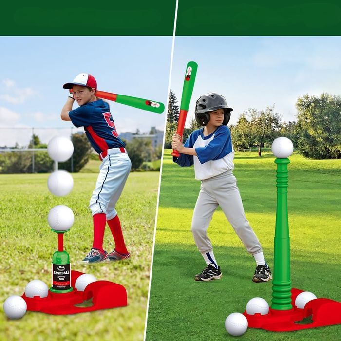 VATOS Zestaw do Gry w Baseballa dla Dzieci z Regulowaną Wysokością