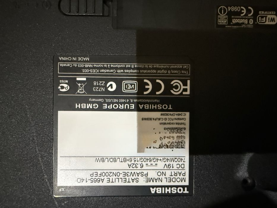 Toshiba A665 14D