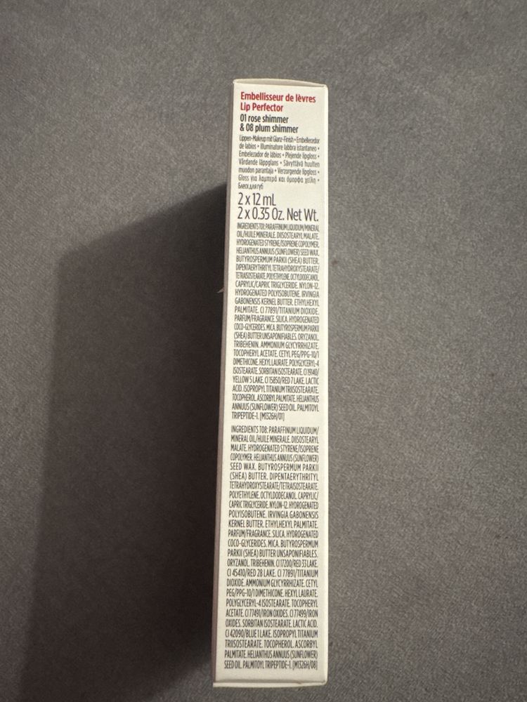 Clarins Lip Perfector 2x12ml rose & plum