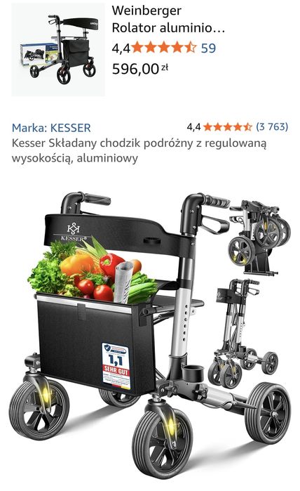 Kesser chodzik aluminiowy podróżny