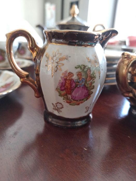 Serviço de chá chinês para 6 pessoas em porcelana Lucky China - meados