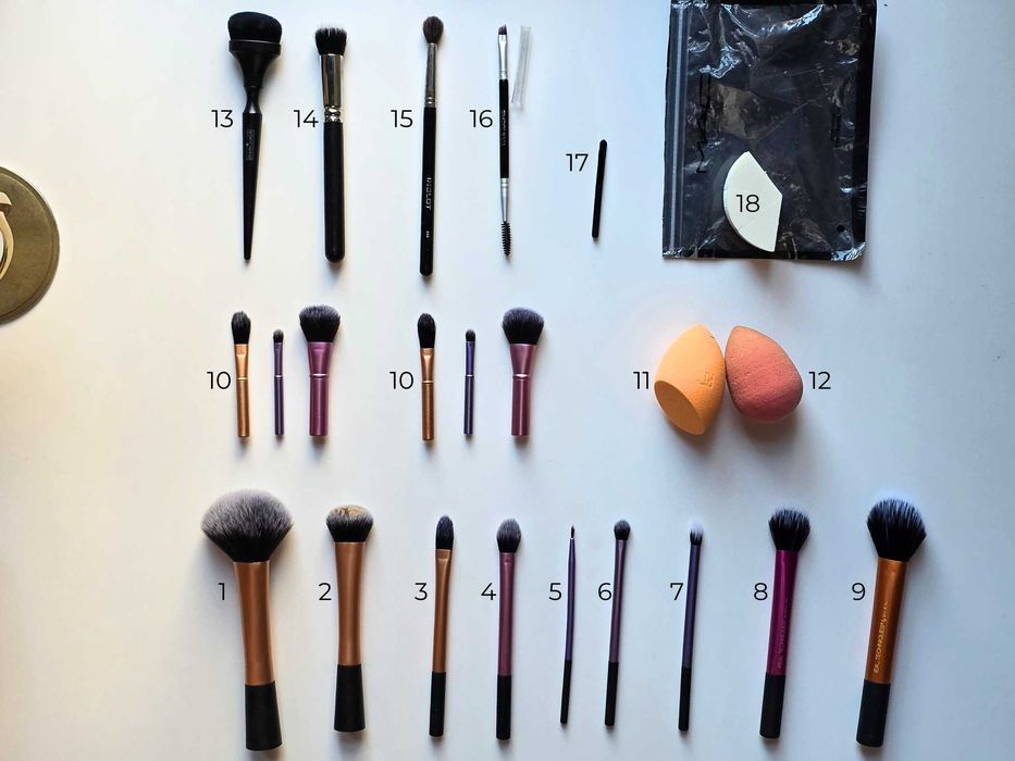 Пензлі для макіяжу real techniques, mac, inglot, beauty blender