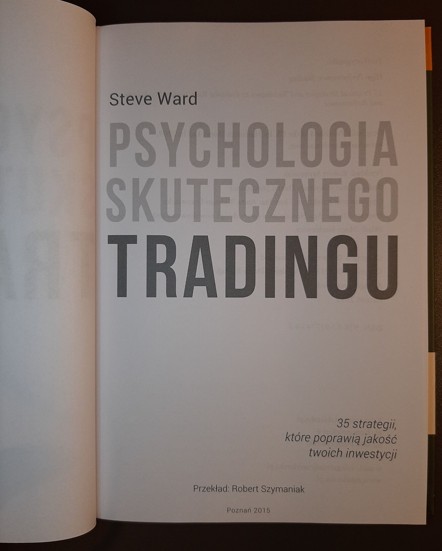 Psychologia skutecznego tradingu. Steve Ward