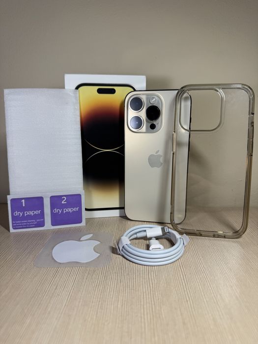 ZESTAW iPhone 14 PRO | IDEALNY STAN!! | GRATIS nowe szkło, kabel, etui