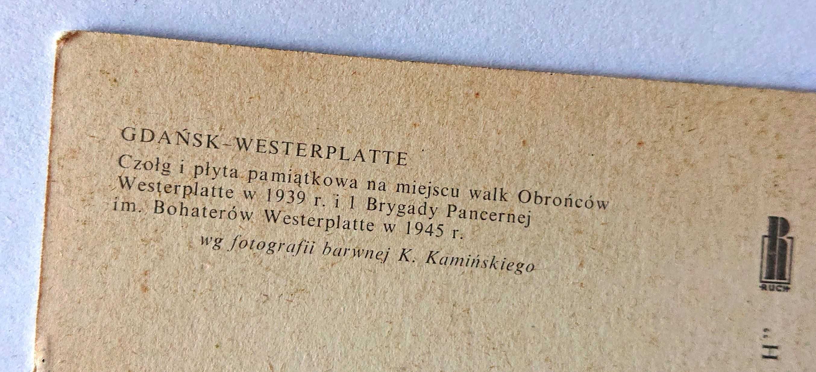 Kartka pocztowa -Westerplatte - RUCH - czysta - 1968 r. - Nr 42