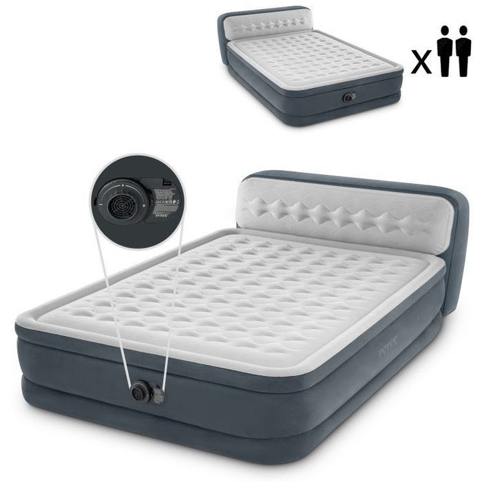 Materac łóżko 236x152 cm z pompką dwuosobowy DELUXE INTEX 64448ND