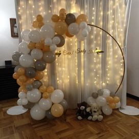 Stelaż stojak na balony ścianka do zdjęć tło koło okrąg dekoracja 2m