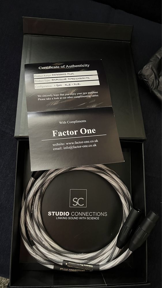Kabel Xlr interkonekt 1,5m Studio Connections Reference Plus