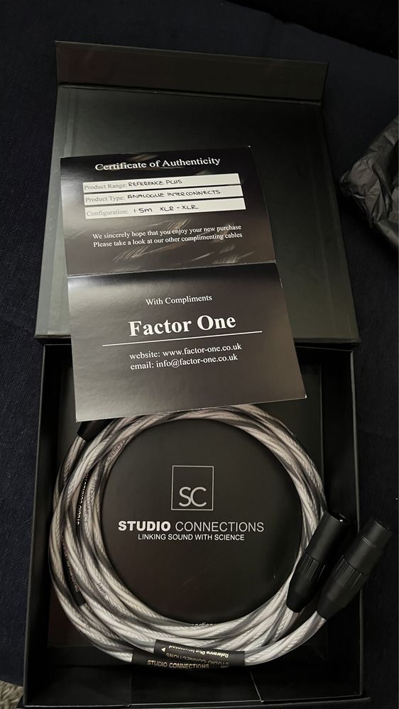 Kabel Xlr interkonekt Studio Connections Reference Plus 1,5m