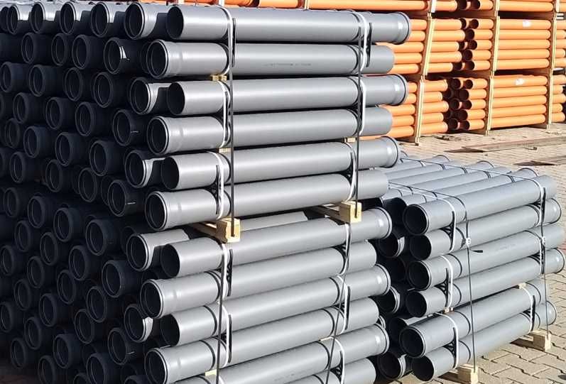 Rura kanalizacyjna szara fi 110 1m PP PCV 1000mm 110x1000