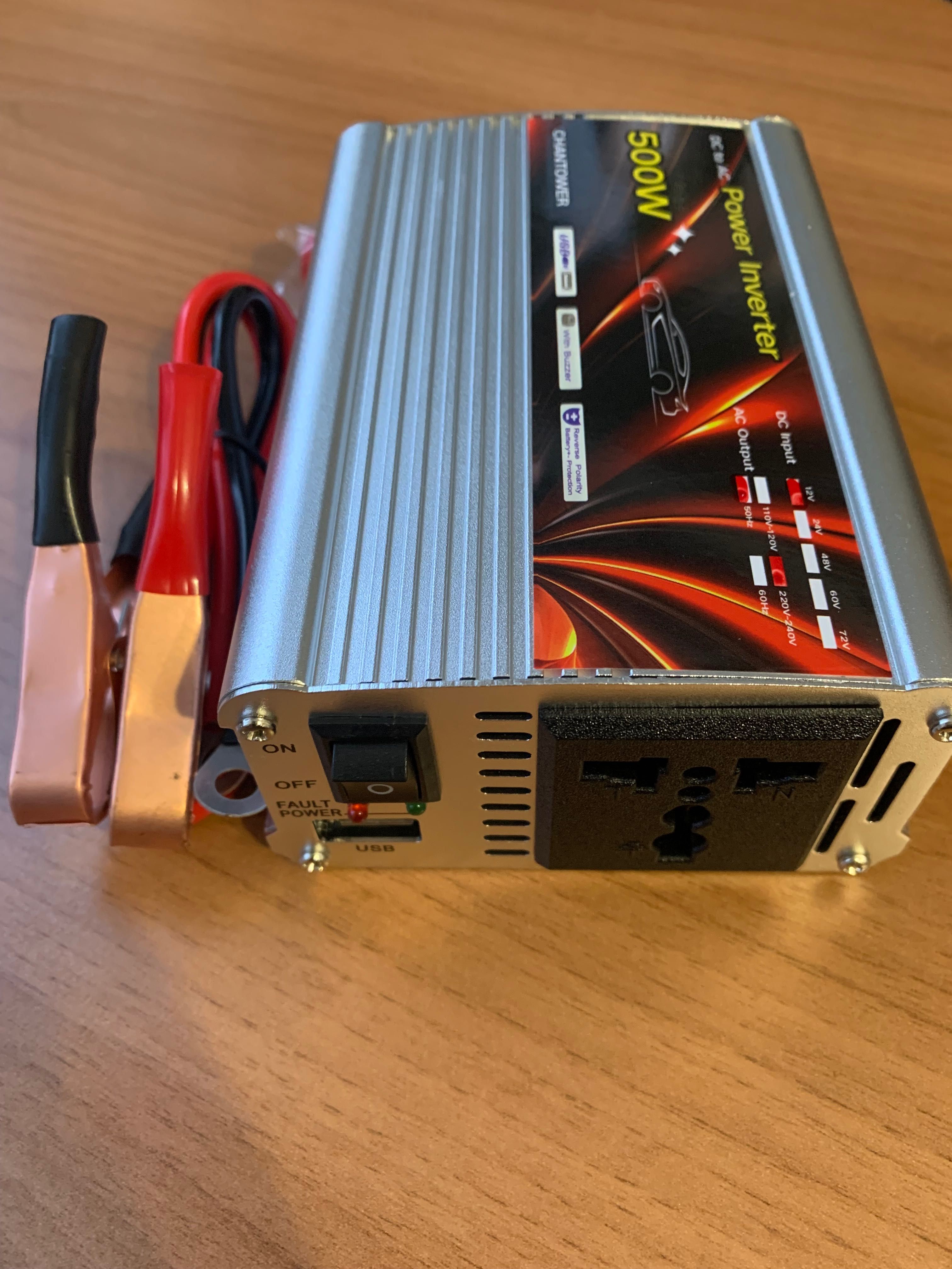 Інвертор з 12V в 220V 300W UP-500W + USB з апроксимованою синусоїдою