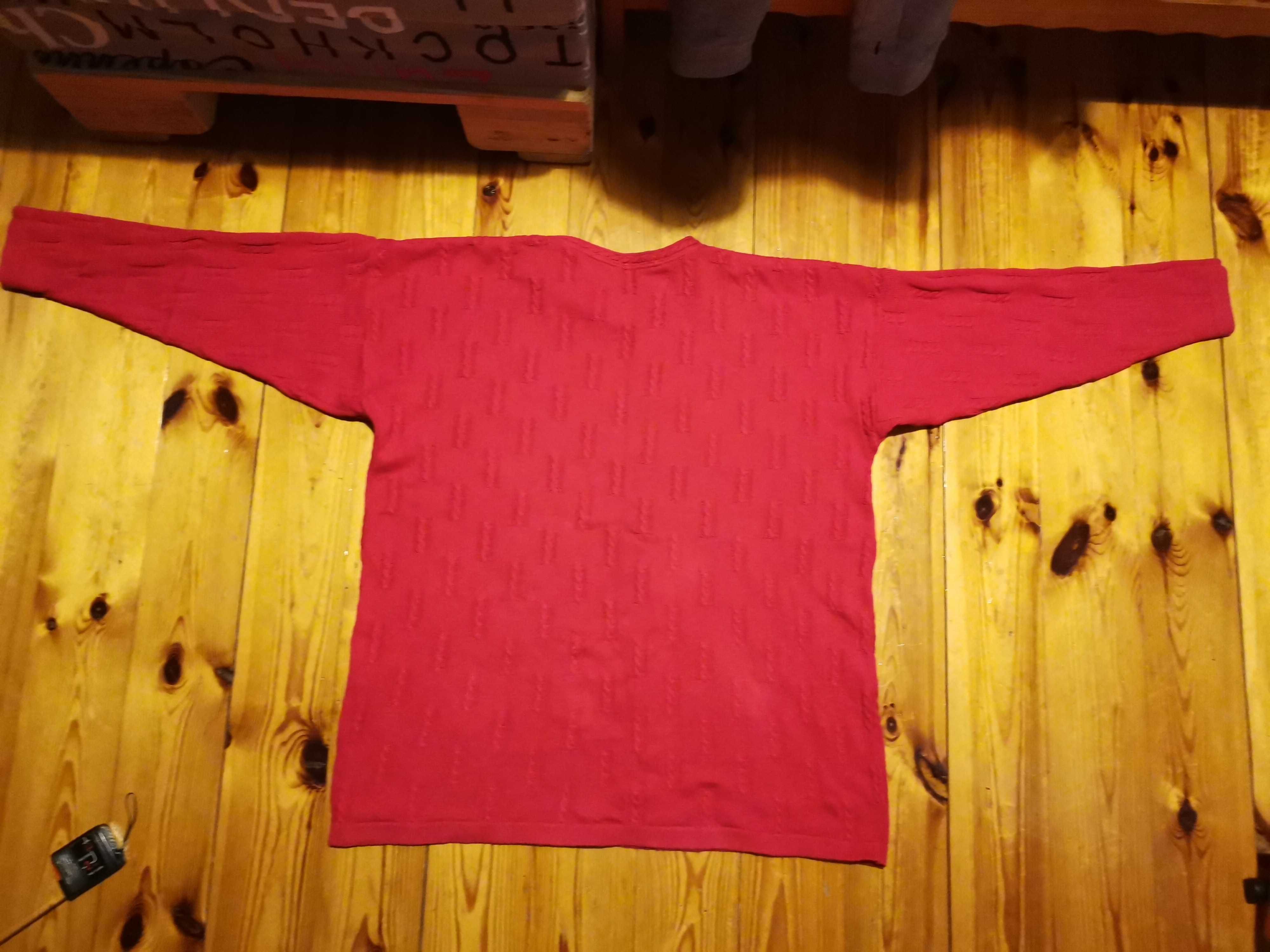 Sweter czerwony, bawełna