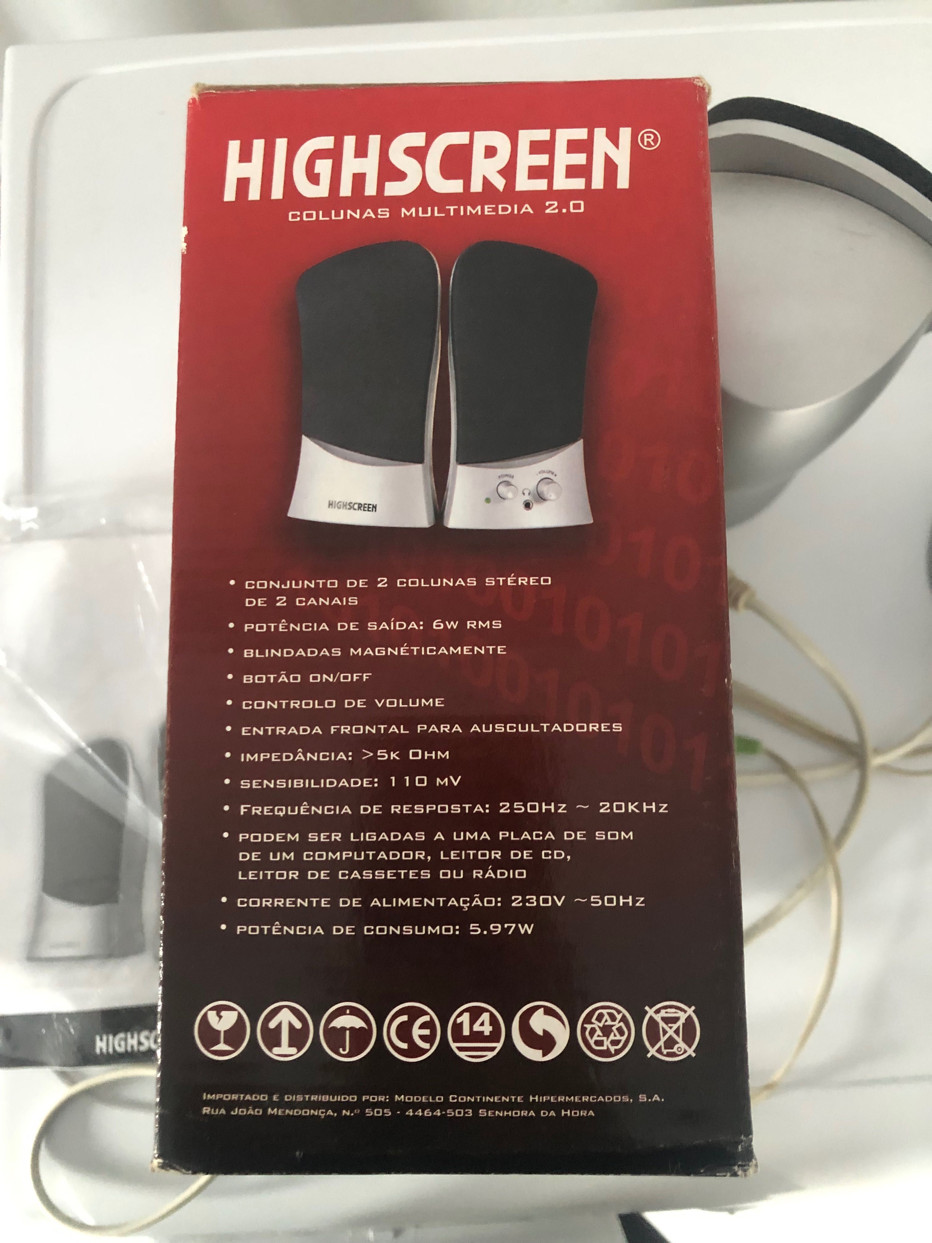 Colunas de som multimédia Highscreen