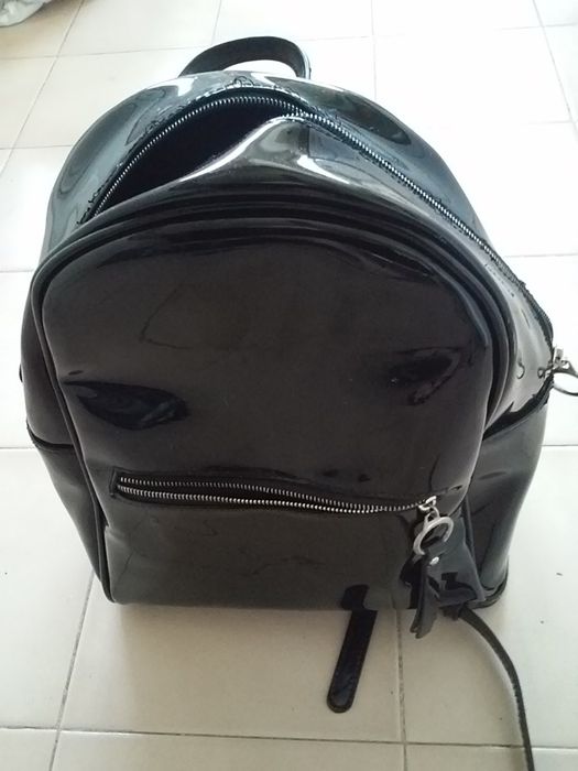 Mala carteira mochila preta com brilho marca Vilanova