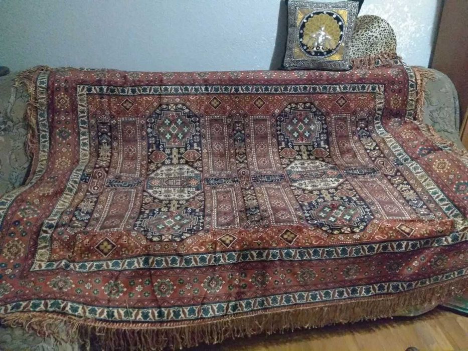 Дивандек большой ГДР Винтажное ковровое покрывало